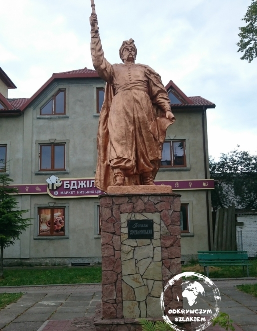 Pomnik Bogdana Chmielnickiego w Samborze na Ukrainie