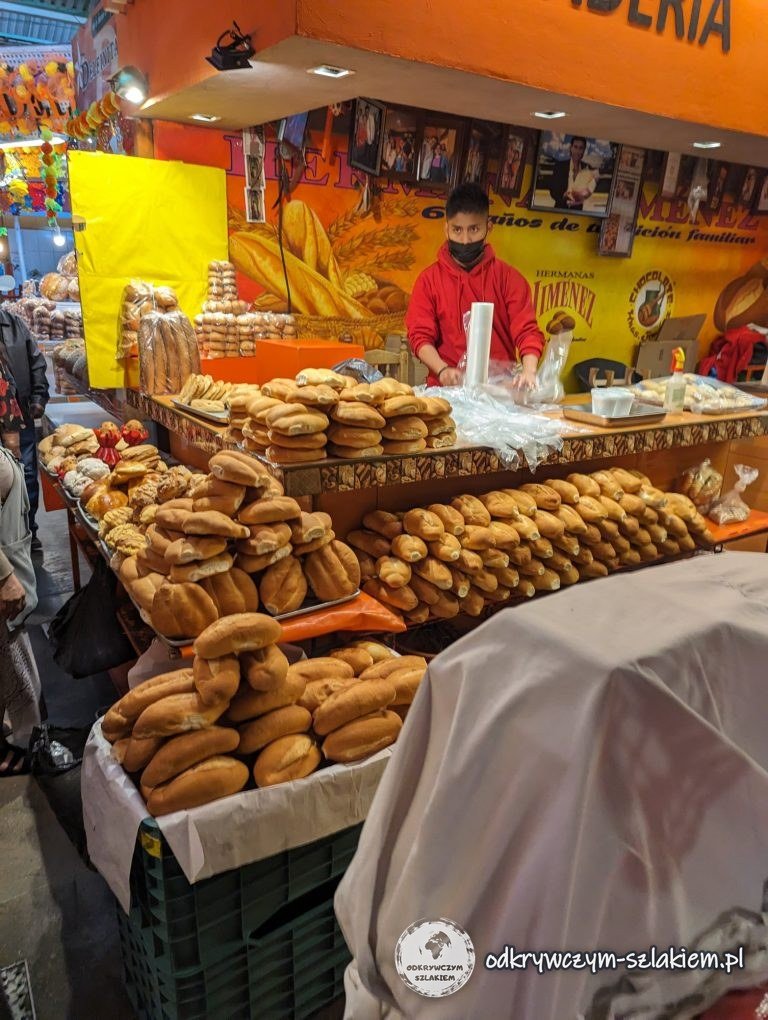 Puesto de pan en el mercado 20 de Noviembre de Oaxaca