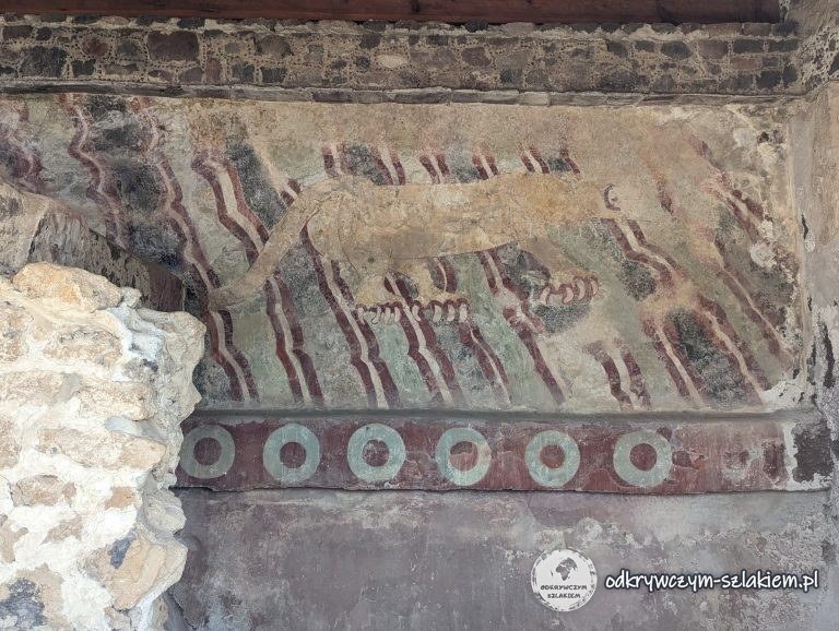 Fragment malowidła ściennego w Teotihuacán