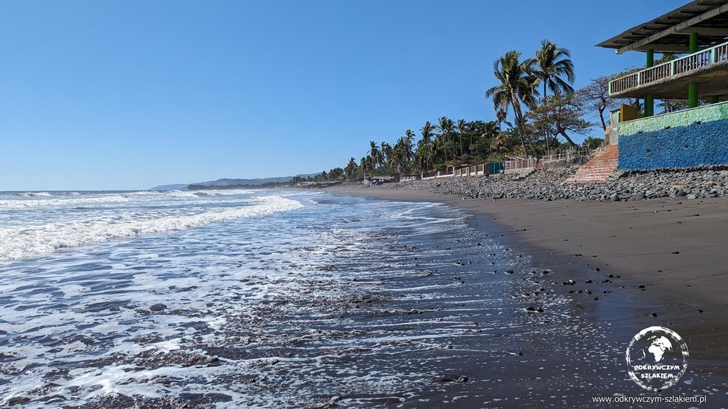 Plaża w La Libertad nad Oceanem Spokojnym, Salwador