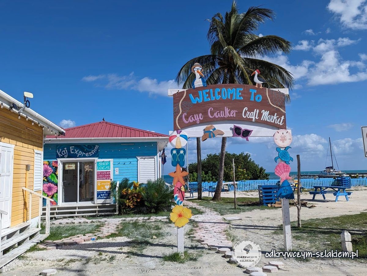 The colourful Caye Caulker Craft Market on the island of Caye Caulker