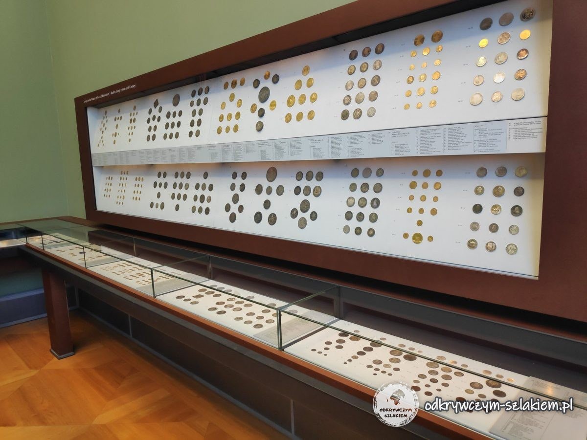 Gabinet Numizmatyczny w Bode-Museum – gabloty z monetami