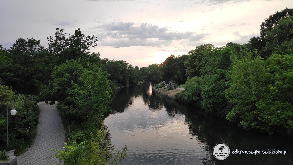 Kanał w parku Tiergarten wieczorem