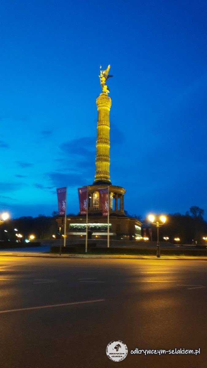 Kolumna Zwycięstwa w Berlinie wieczorem