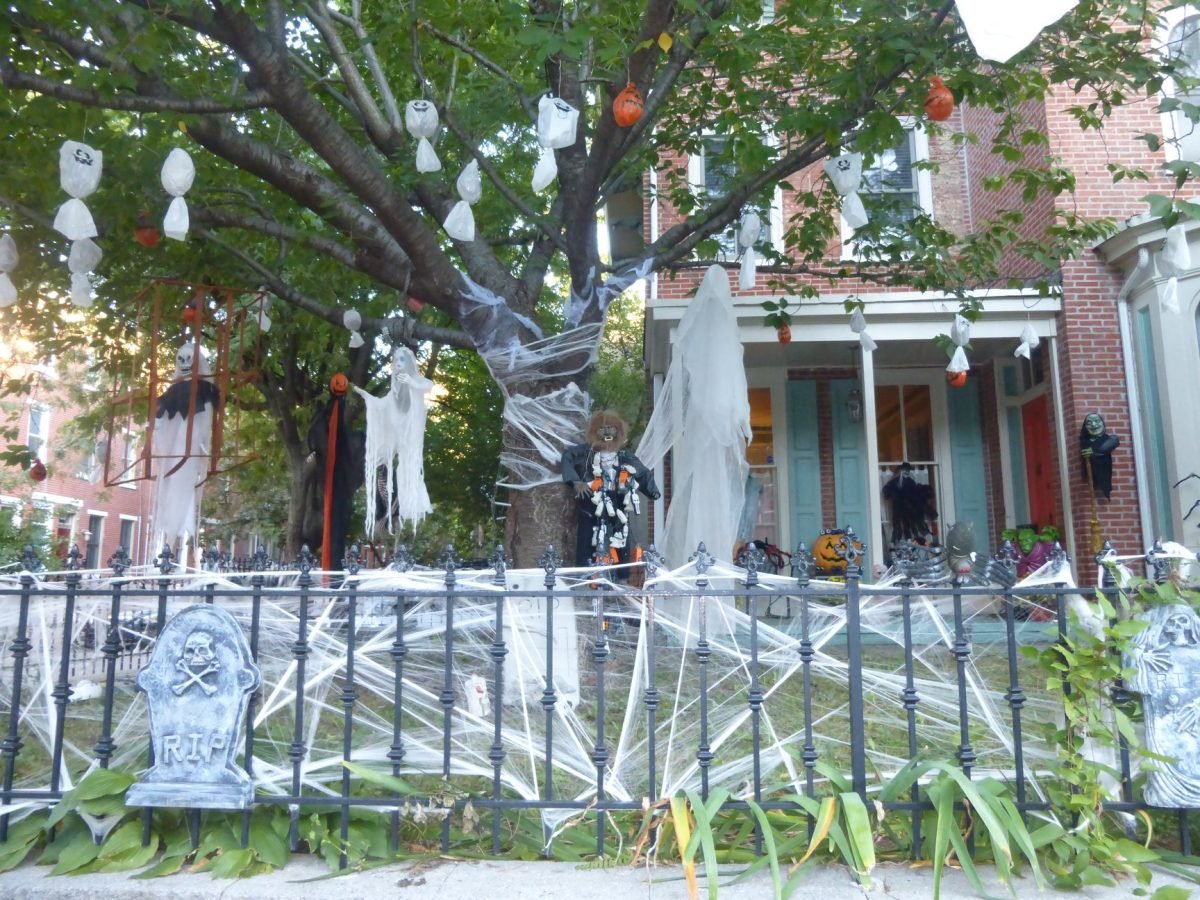 Dom w Filadelfii przystrojony na Halloween