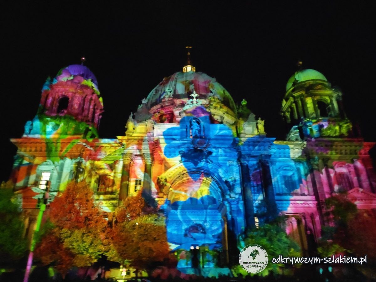 Kolorowa projekcja na Katedrze Berlińskiej – Festival of Lights 2019