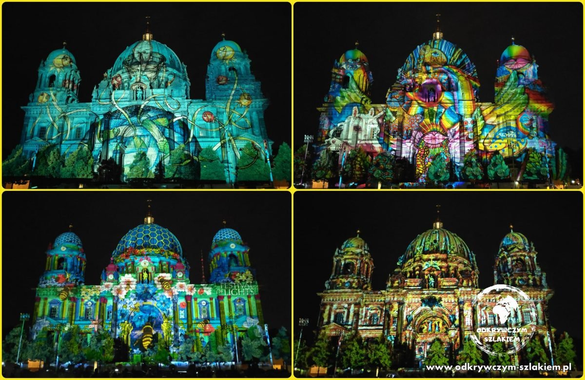 Cztery odsłony projekcji na Katedrze Berlińskiej podczas Festival of Lights 2021