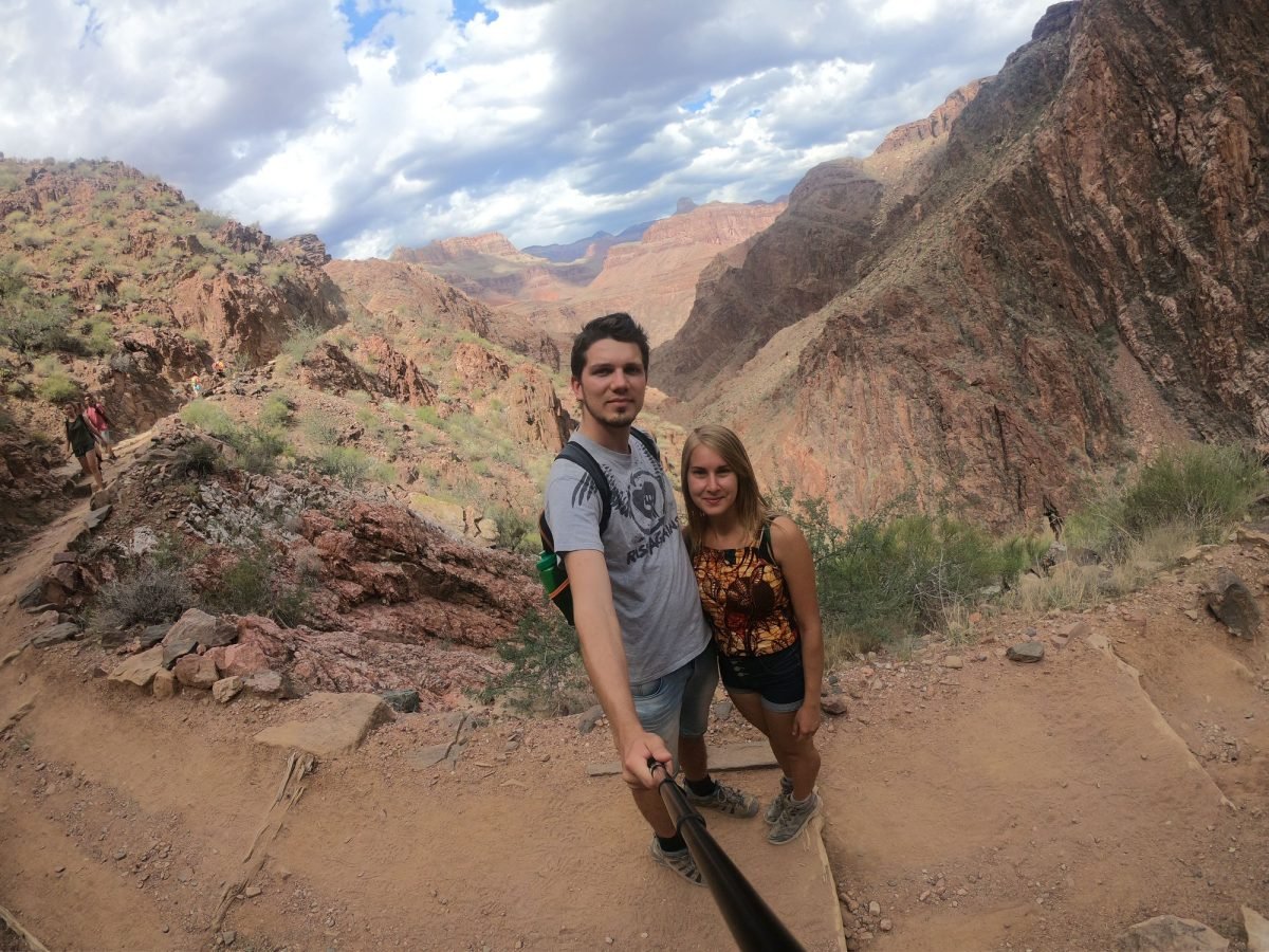 Na szlaku Bright Angel Trail w Wielkim Kanionie