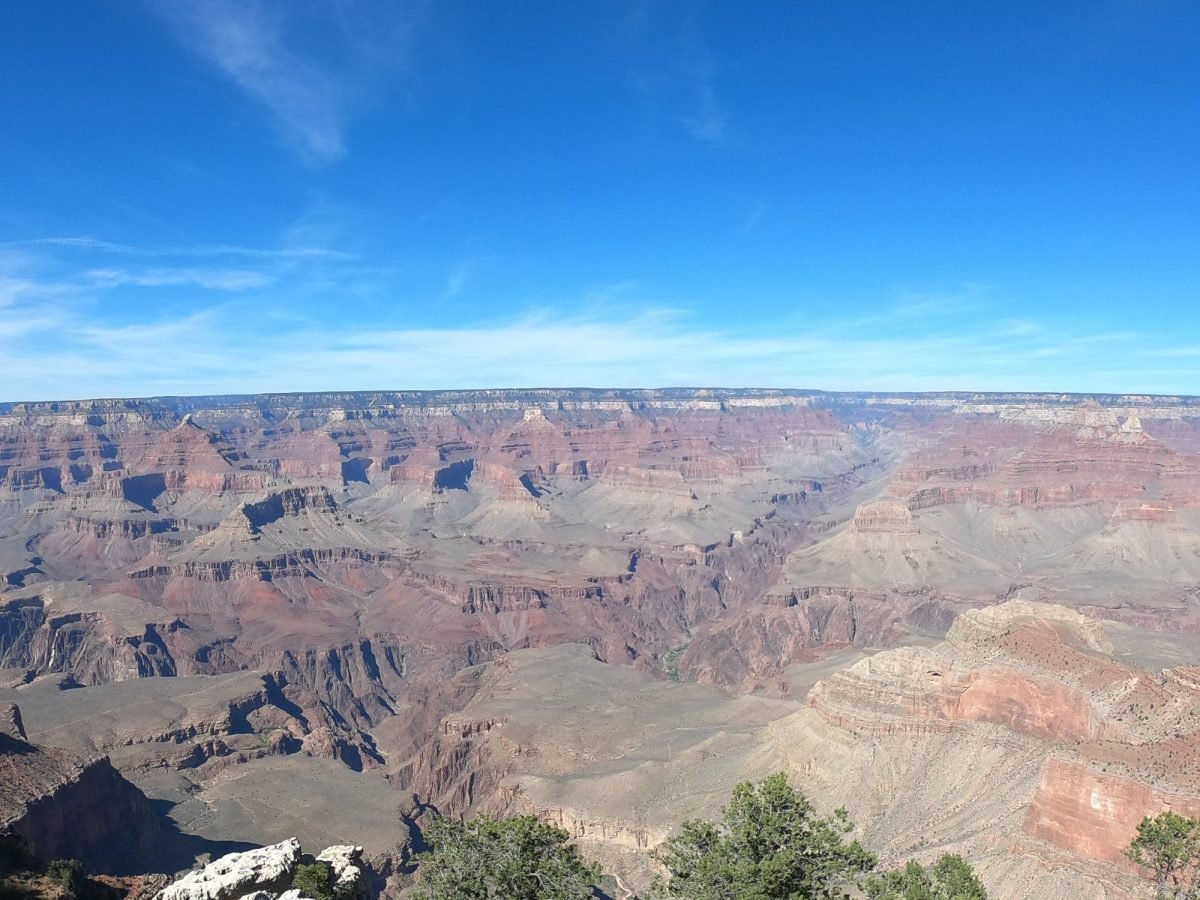 Panorama Wielkiego Kanionu z punktu widokowego na South Rim