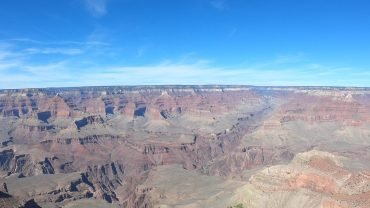 Panorama Wielkiego Kanionu z punktu widokowego na South Rim