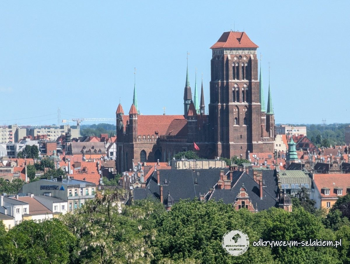 Die Marienkirche überragt die Dächer der Rechtstadt, Blick vom Hagelsberg