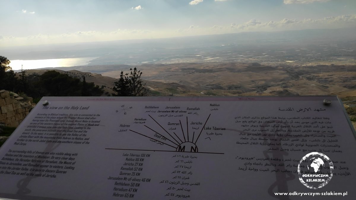 Widok z Góry Nebo na dolinę Jordanu i Ziemię Świętą