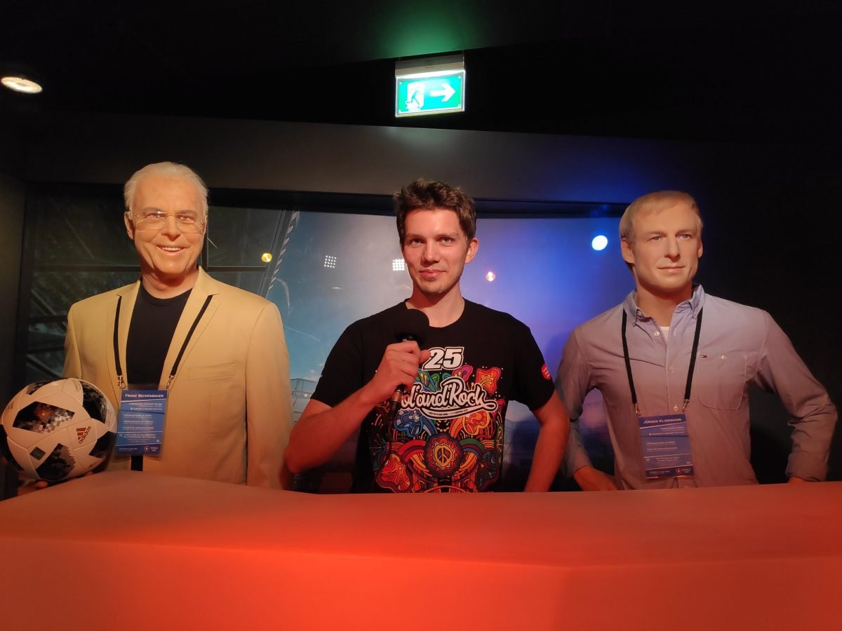Figury Franza Beckenbauera i Jürgena Klinsmanna w strefie sportu – Madame Tussauds Berlin