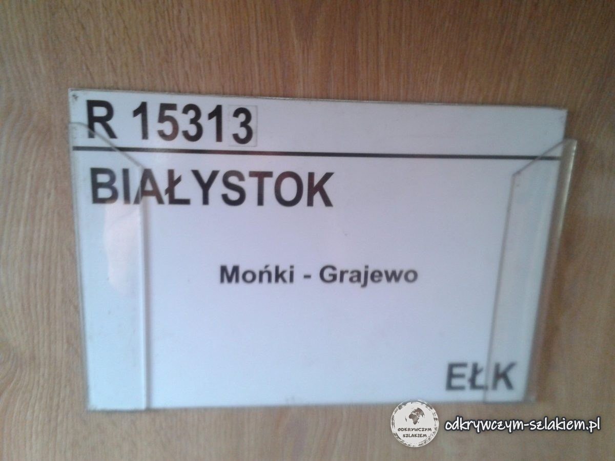 Zuglaufschild R 15313 Białystok – Mońki – Grajewo – Ełk