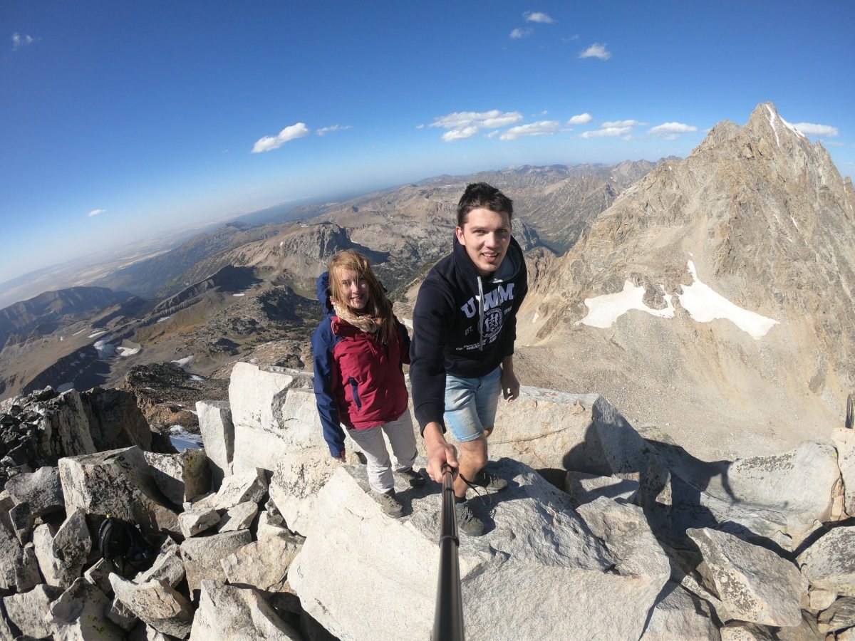 Selfie na szczycie South Teton