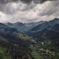 Widok z Nosala (1206 m) na Tatry i Zakopane