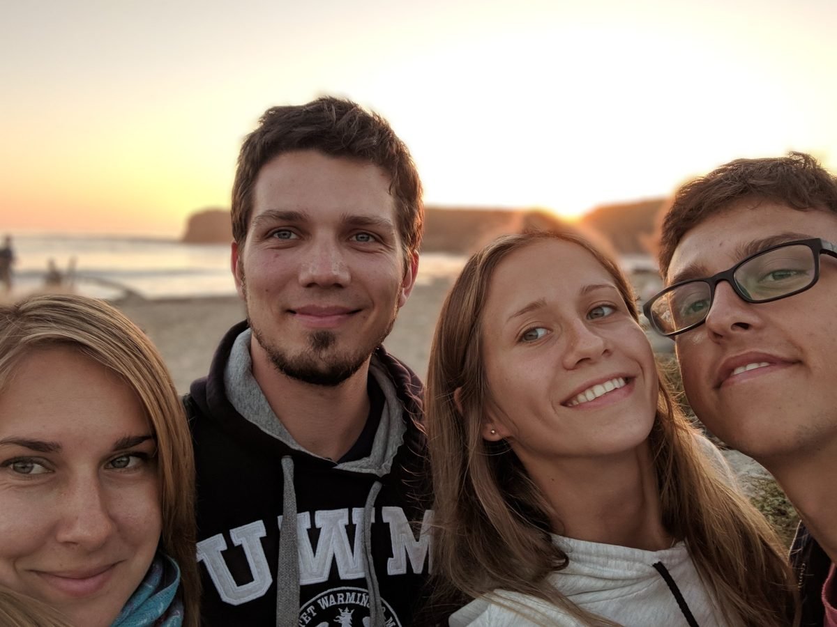 Z Kasią i Wojtkiem na plaży w Big Sur – ostatni wieczór wspólnej podróży
