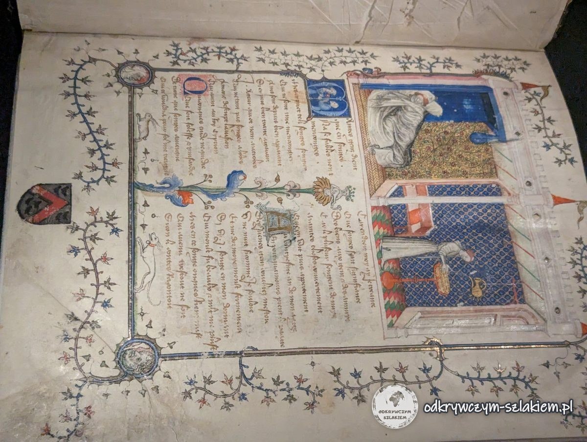 Un manuscrito medieval iluminado en la exposición Palacio de la República del Palacio Krasiński