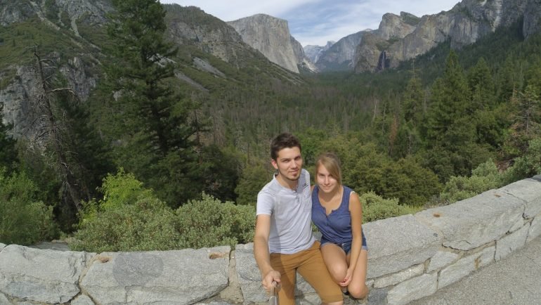 Tunnel View – widok na dolinę Yosemite, El Capitan i Half Dome