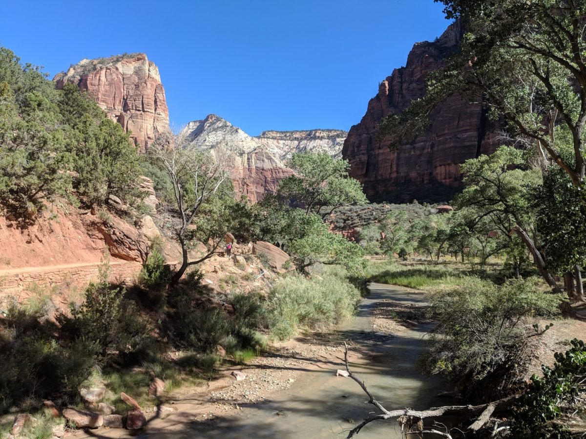 Dolina rzeki Virgin na początku szlaku Angels Landing